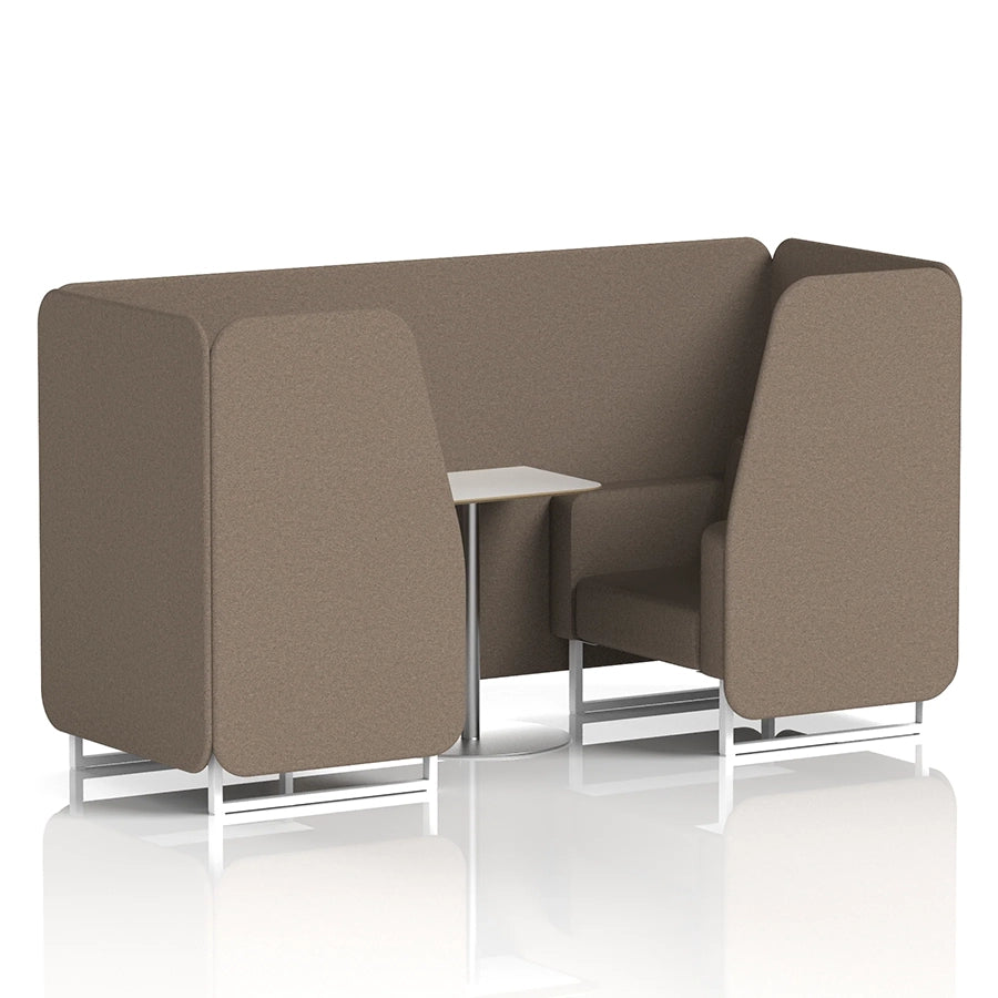 Brixworth Booth in Single Tone - 2 Seater with White Table