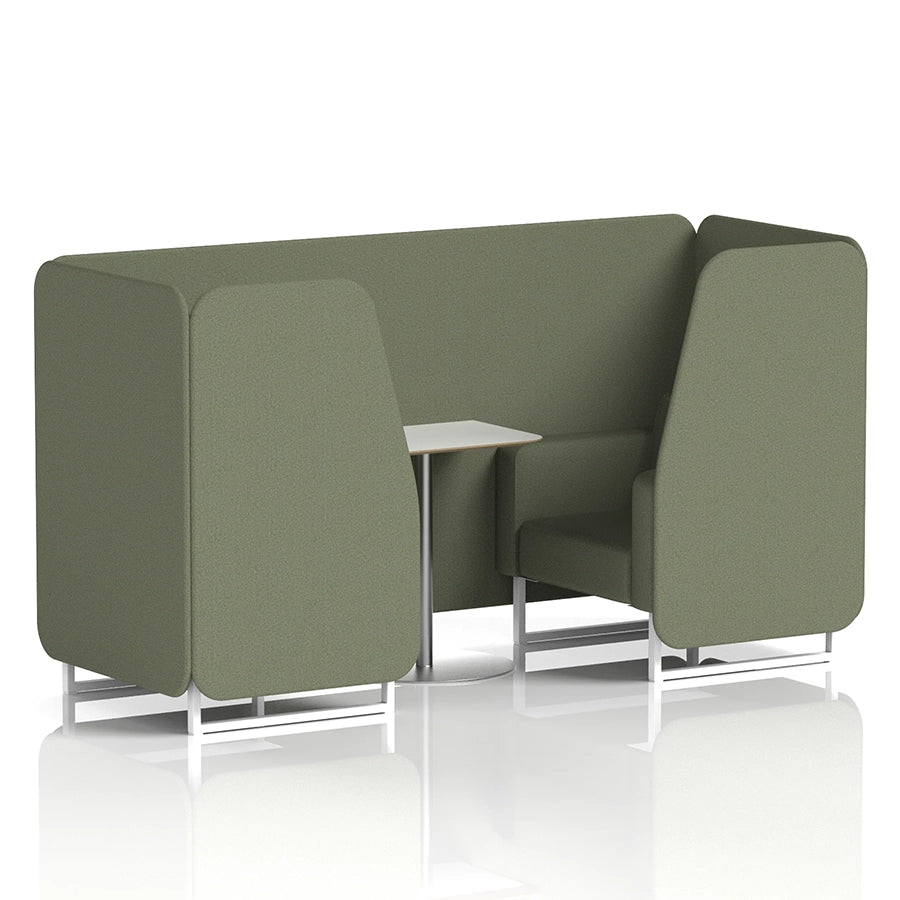 Brixworth Booth in Single Tone - 2 Seater with White Table