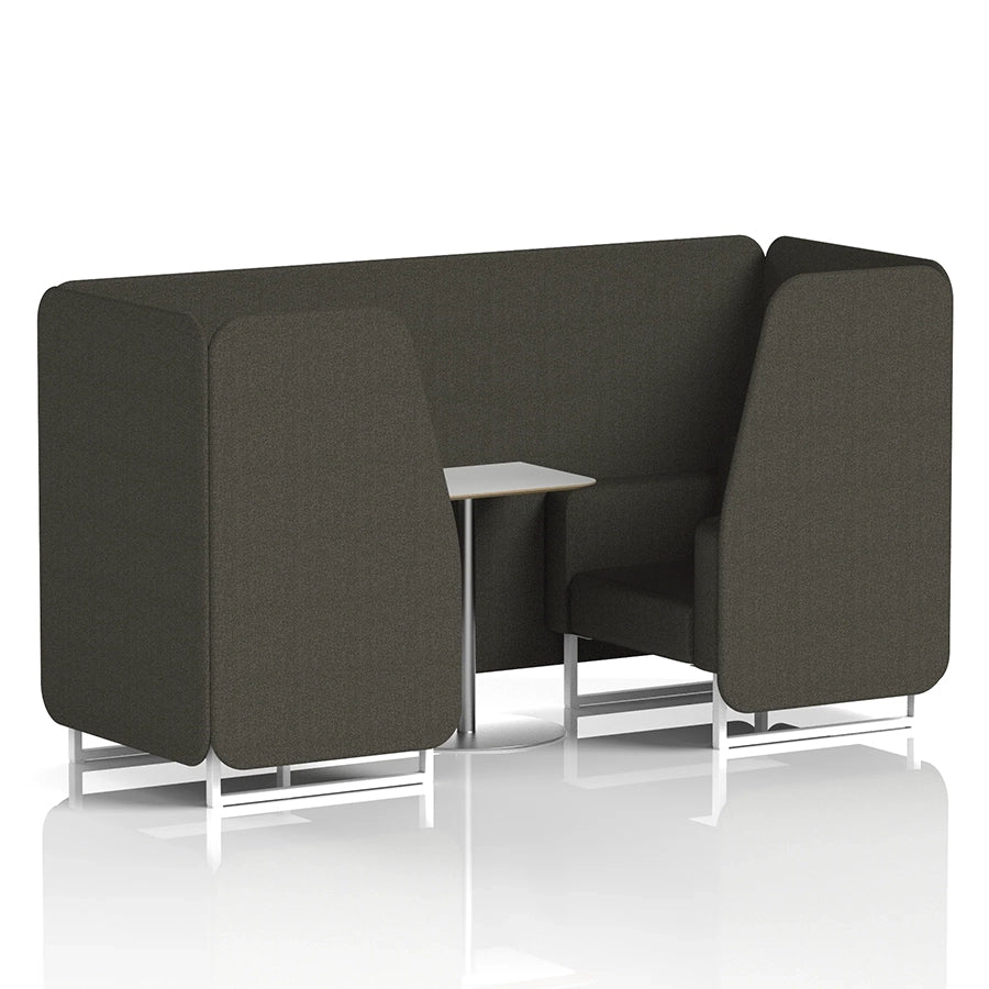 Brixworth Booth in Single Tone - 2 Seater with White Table