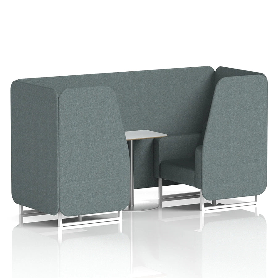 Brixworth Booth in Single Tone - 2 Seater with White Table