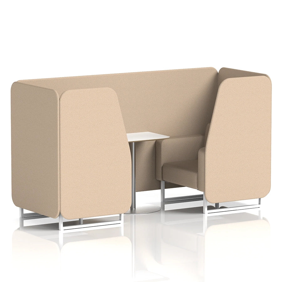Brixworth Booth in Single Tone - 2 Seater with White Table