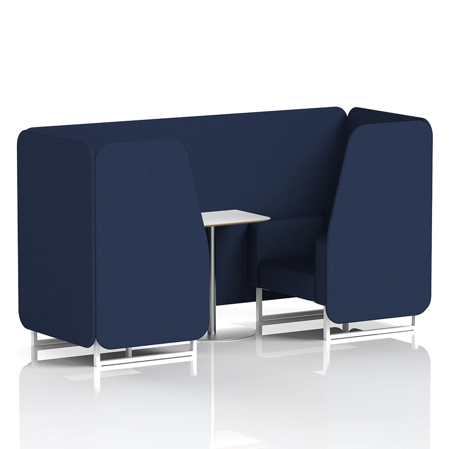 Brixworth Booth in Single Tone - 2 Seater with White Table