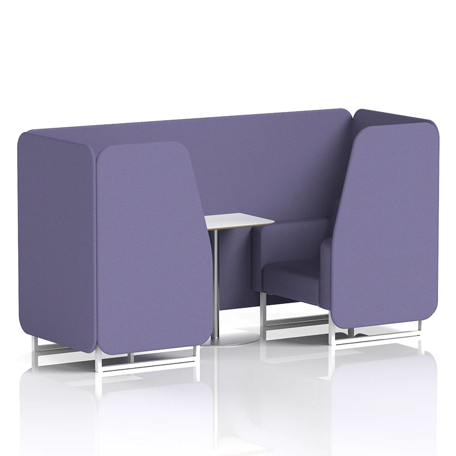Brixworth Booth in Single Tone - 2 Seater with White Table