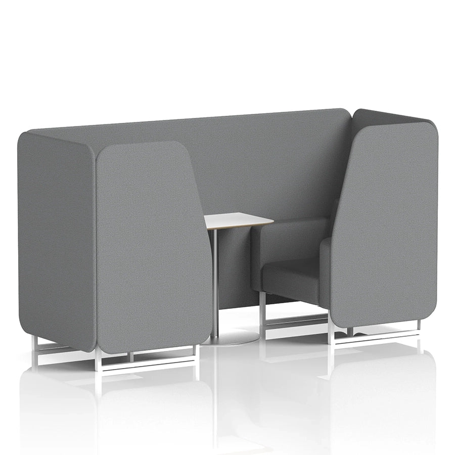 Brixworth Booth in Single Tone - 2 Seater with White Table