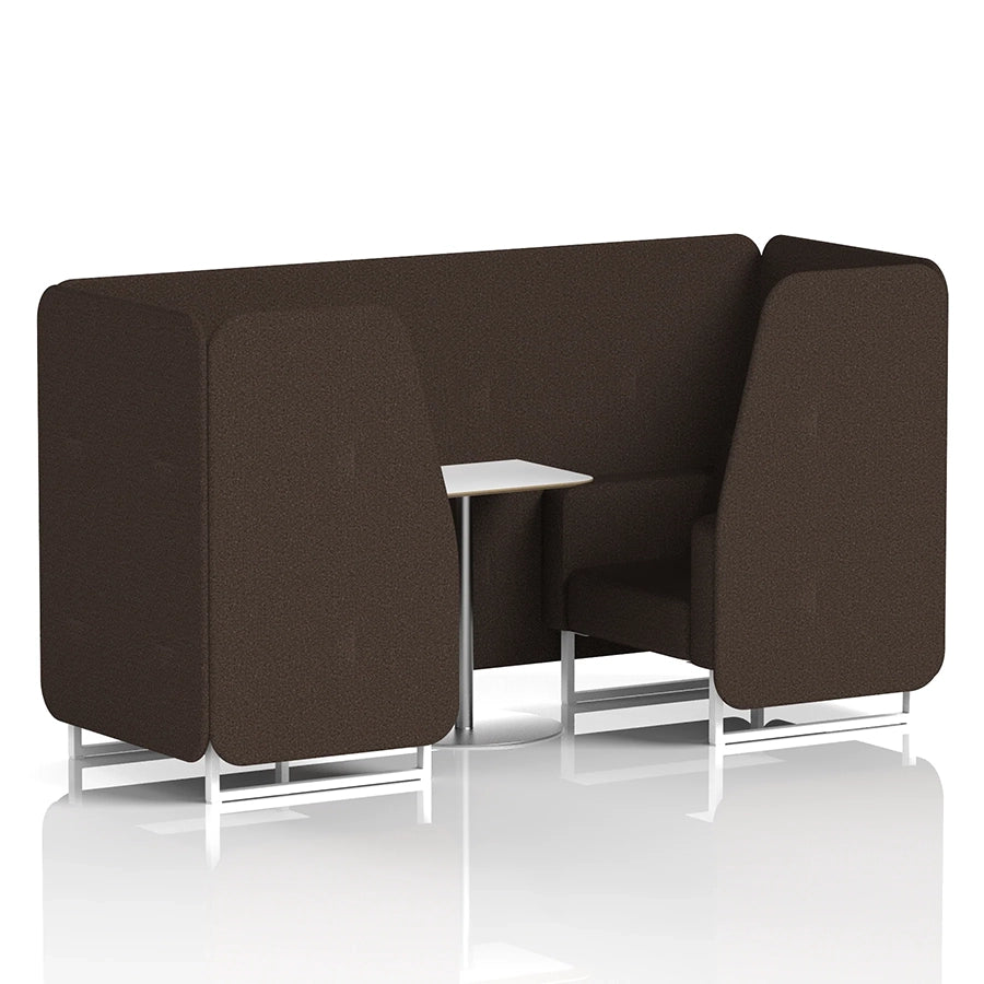 Brixworth Booth in Single Tone - 2 Seater with White Table