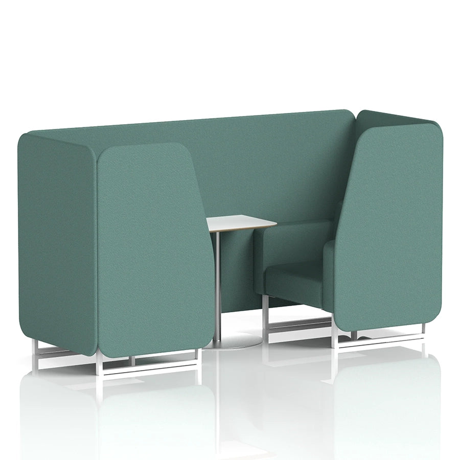 Brixworth Booth in Single Tone - 2 Seater with White Table
