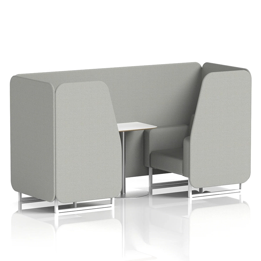 Brixworth Booth in Single Tone - 2 Seater with White Table