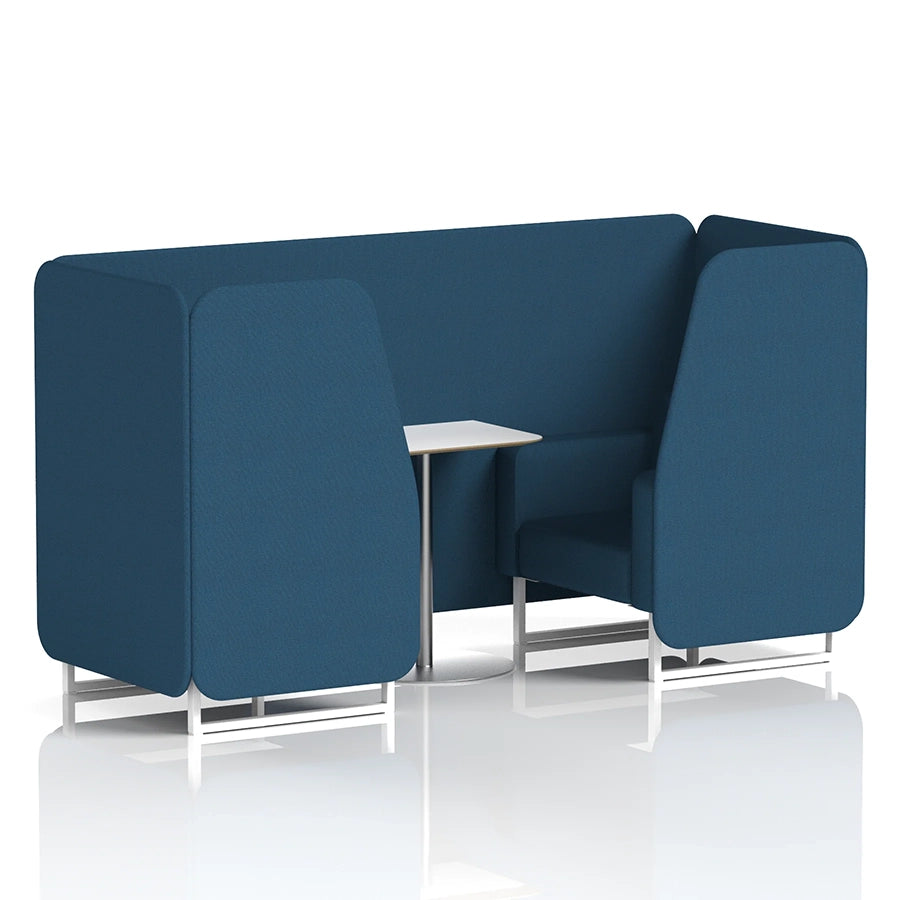 Brixworth Booth in Single Tone - 2 Seater with White Table