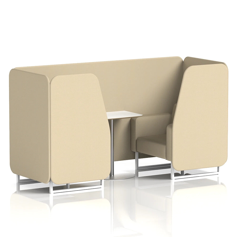 Brixworth Booth in Single Tone - 2 Seater with White Table