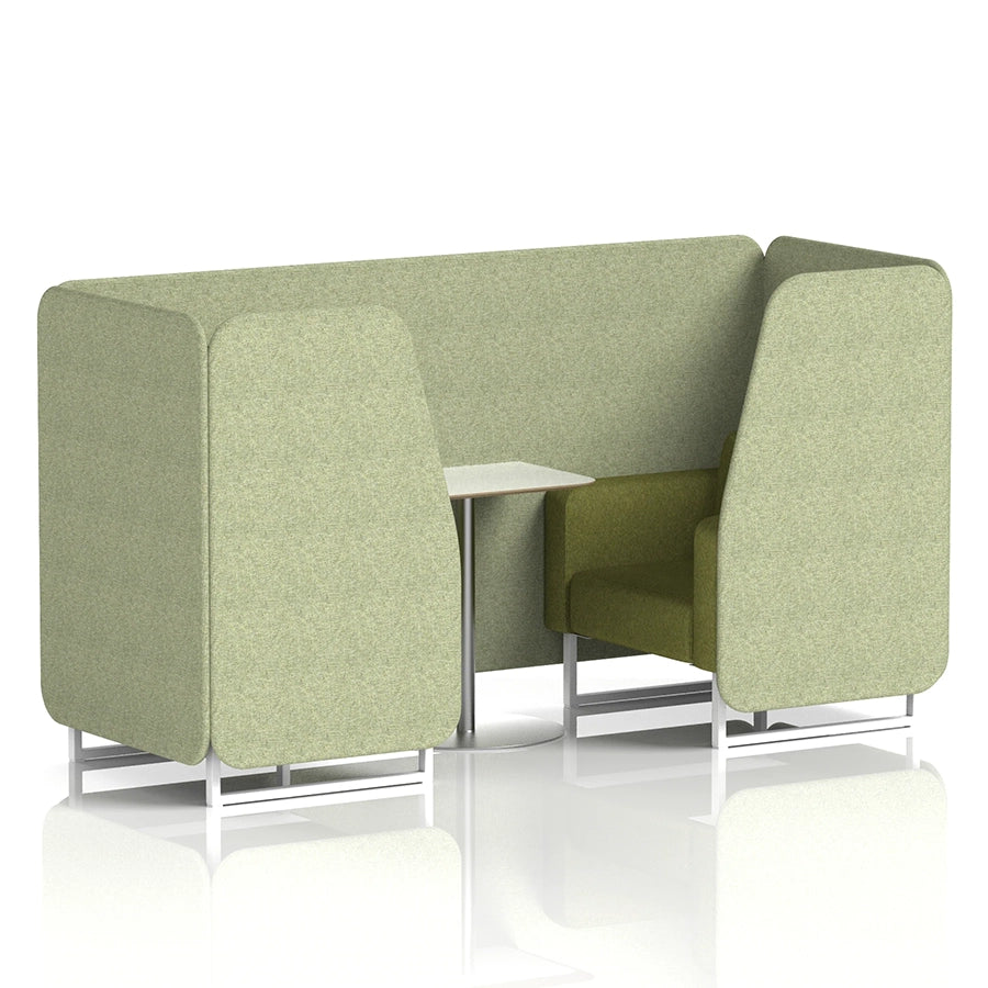 Brixworth Booth in Two Tone - 2 Seater with White Table