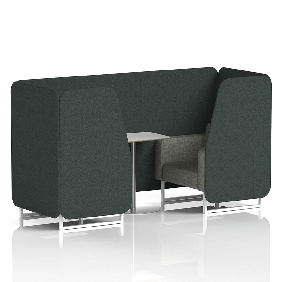 Brixworth Booth in Two Tone - 2 Seater with White Table