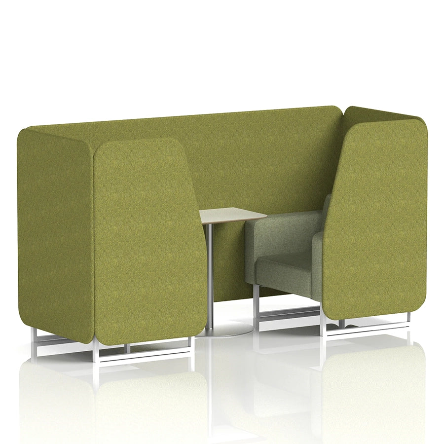 Brixworth Booth in Two Tone - 2 Seater with White Table