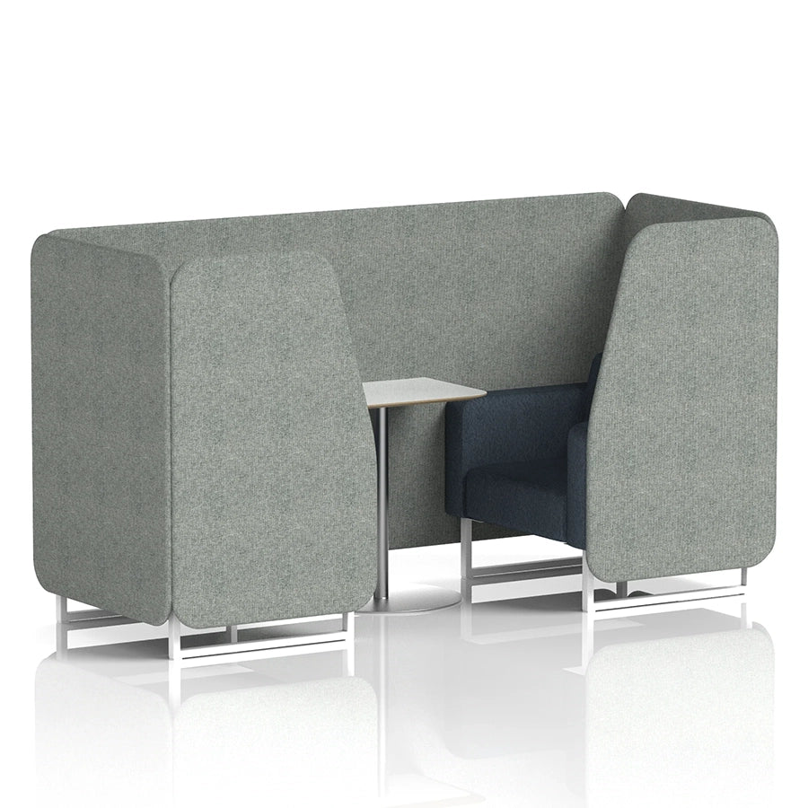 Brixworth Booth in Two Tone - 2 Seater with White Table