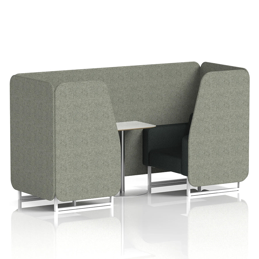 Brixworth Booth in Two Tone - 2 Seater with White Table