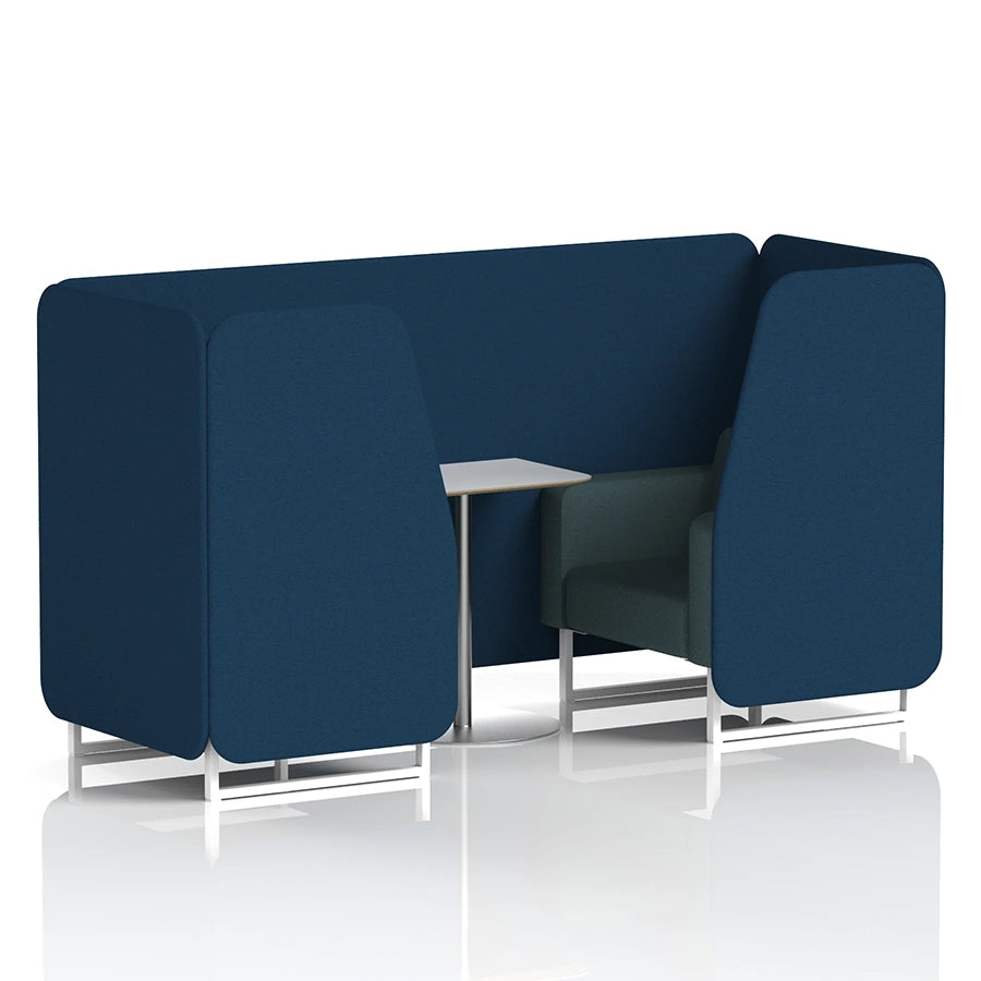Brixworth Booth in Two Tone - 2 Seater with White Table