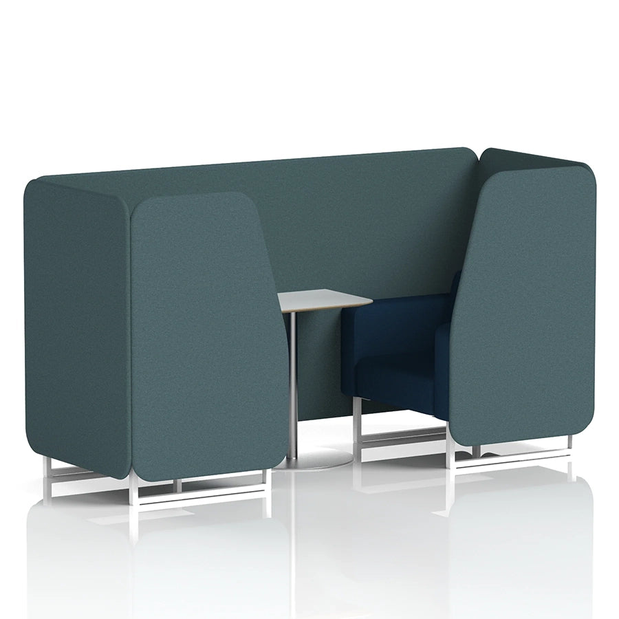 Brixworth Booth in Two Tone - 2 Seater with White Table
