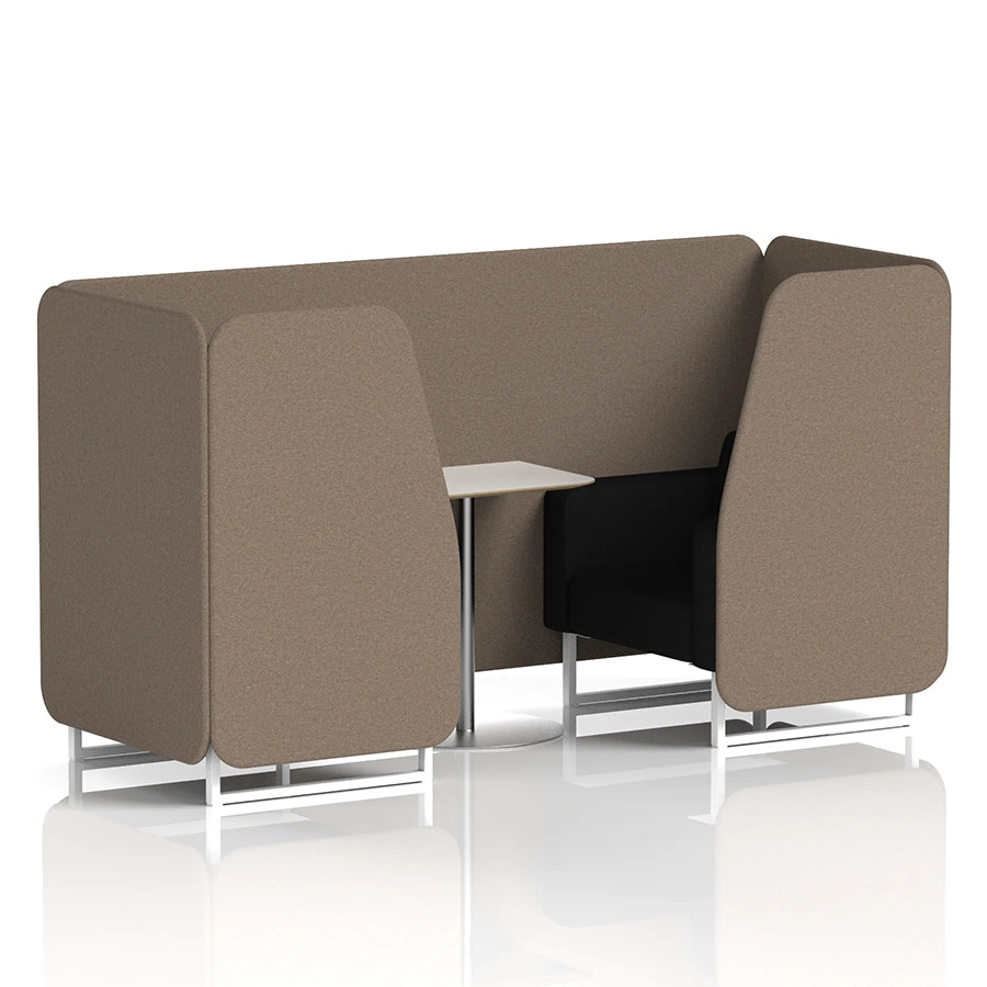 Brixworth Booth in Two Tone - 2 Seater with White Table