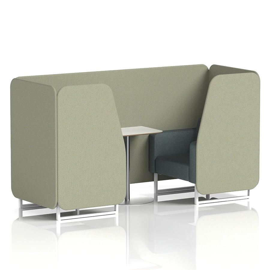 Brixworth Booth in Two Tone - 2 Seater with White Table