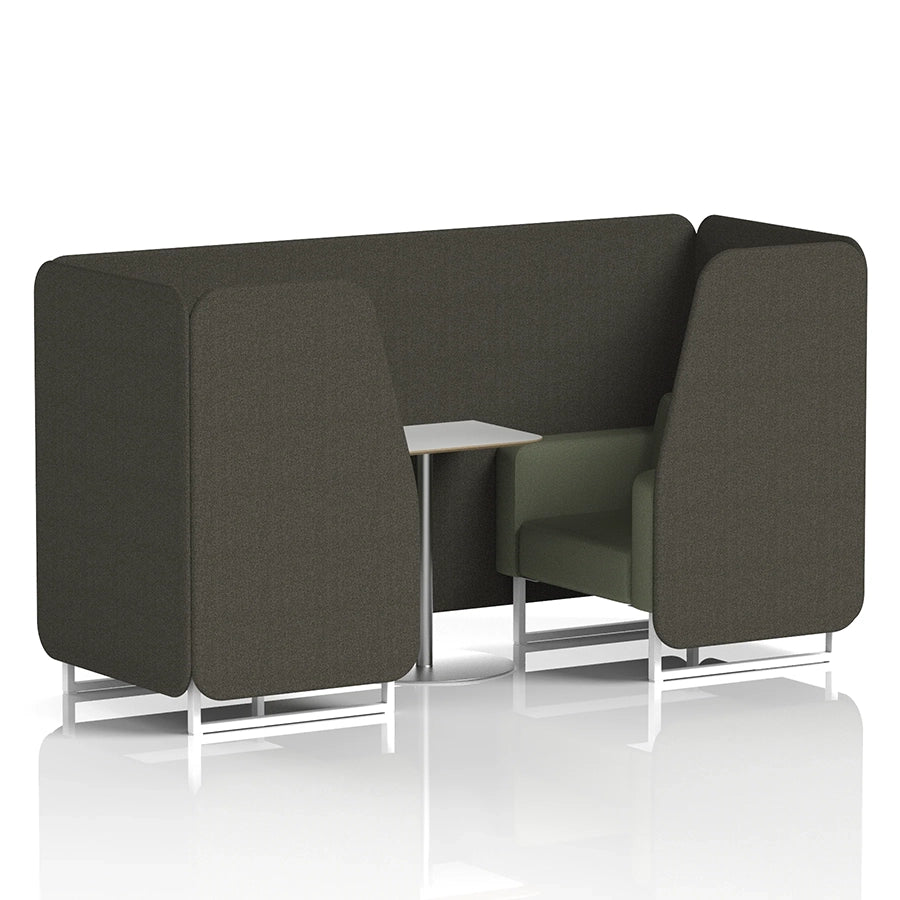 Brixworth Booth in Two Tone - 2 Seater with White Table