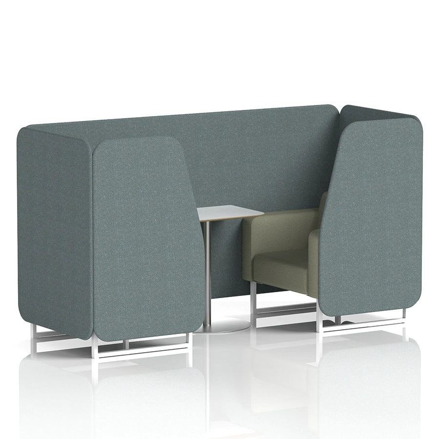 Brixworth Booth in Two Tone - 2 Seater with White Table