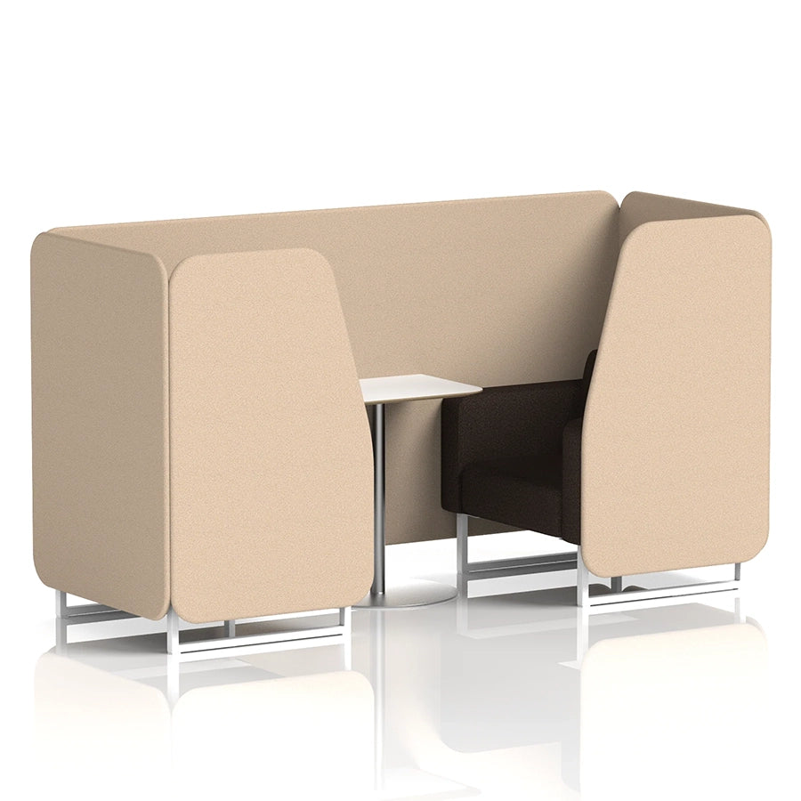 Brixworth Booth in Two Tone - 2 Seater with White Table