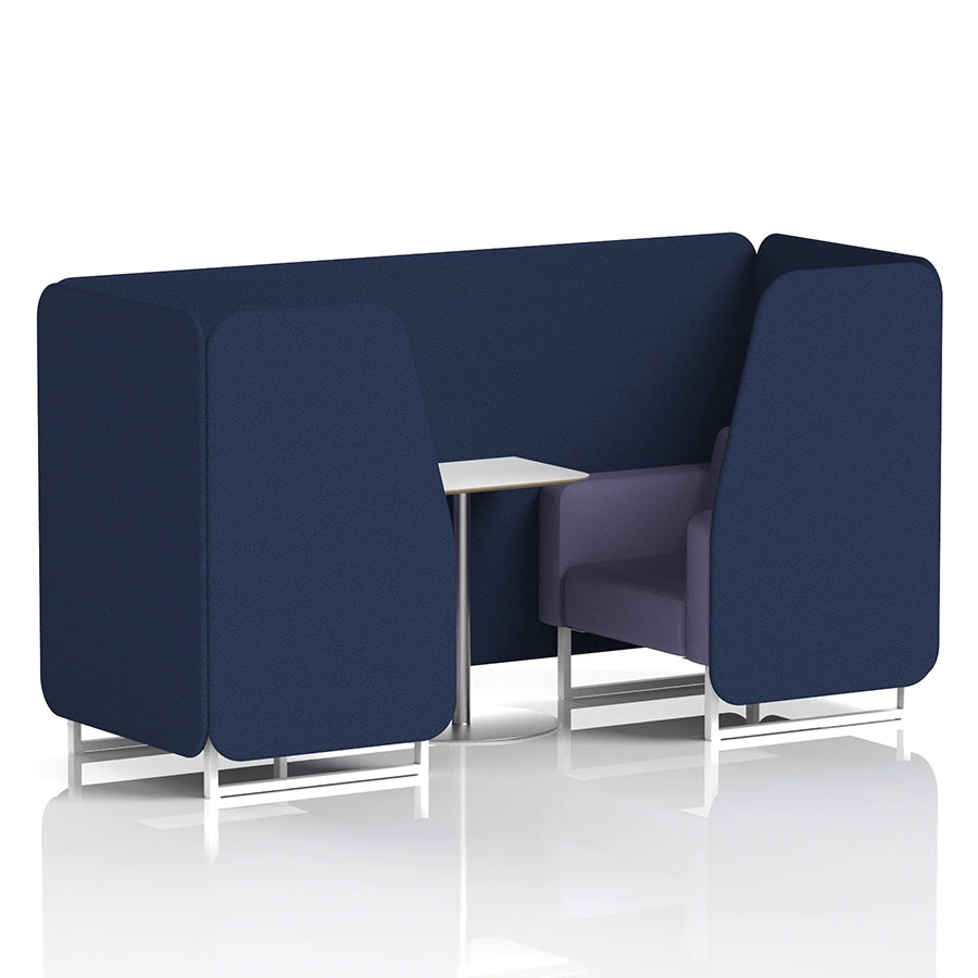 Brixworth Booth in Two Tone - 2 Seater with White Table