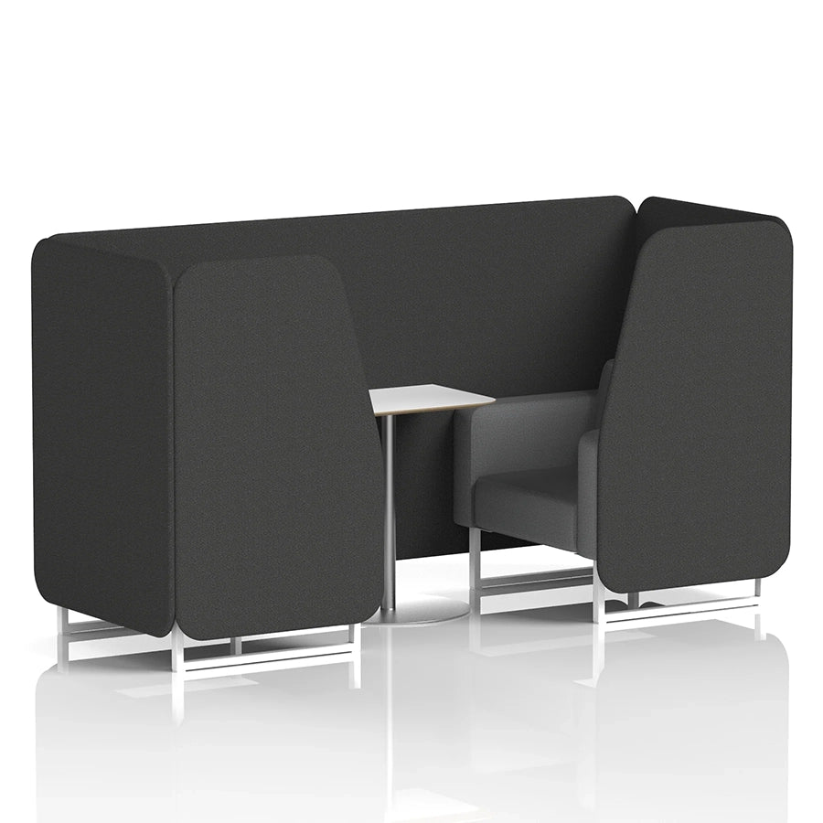 Brixworth Booth in Two Tone - 2 Seater with White Table