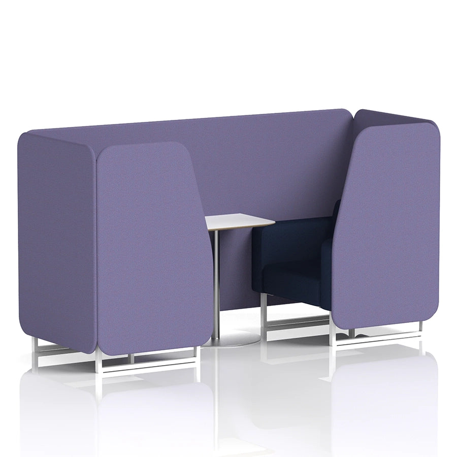Brixworth Booth in Two Tone - 2 Seater with White Table