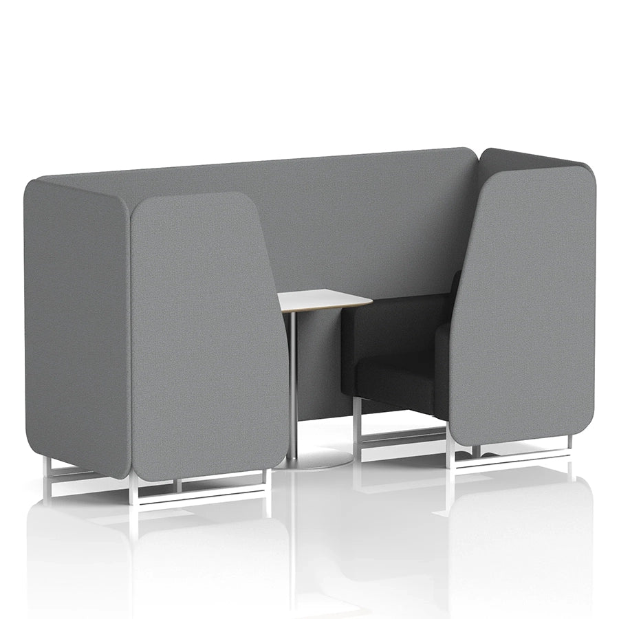 Brixworth Booth in Two Tone - 2 Seater with White Table