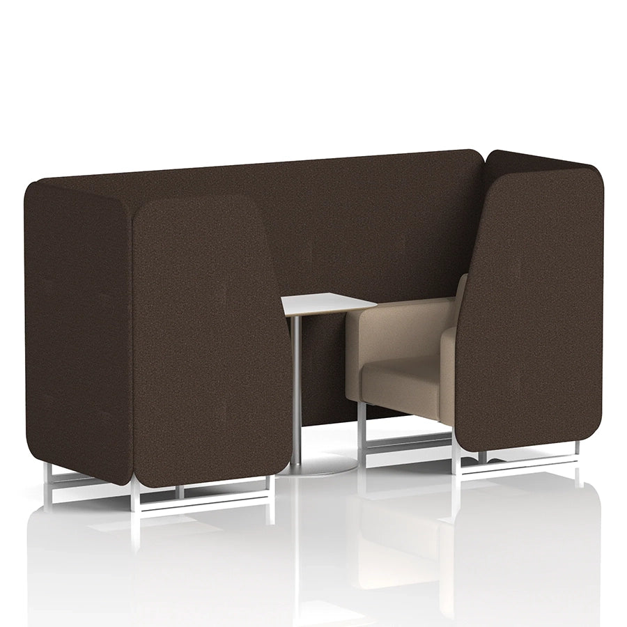 Brixworth Booth in Two Tone - 2 Seater with White Table