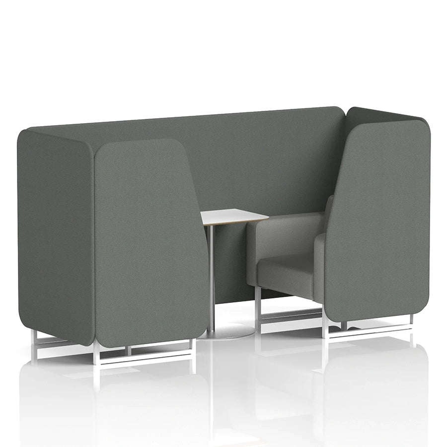 Brixworth Booth in Two Tone - 2 Seater with White Table