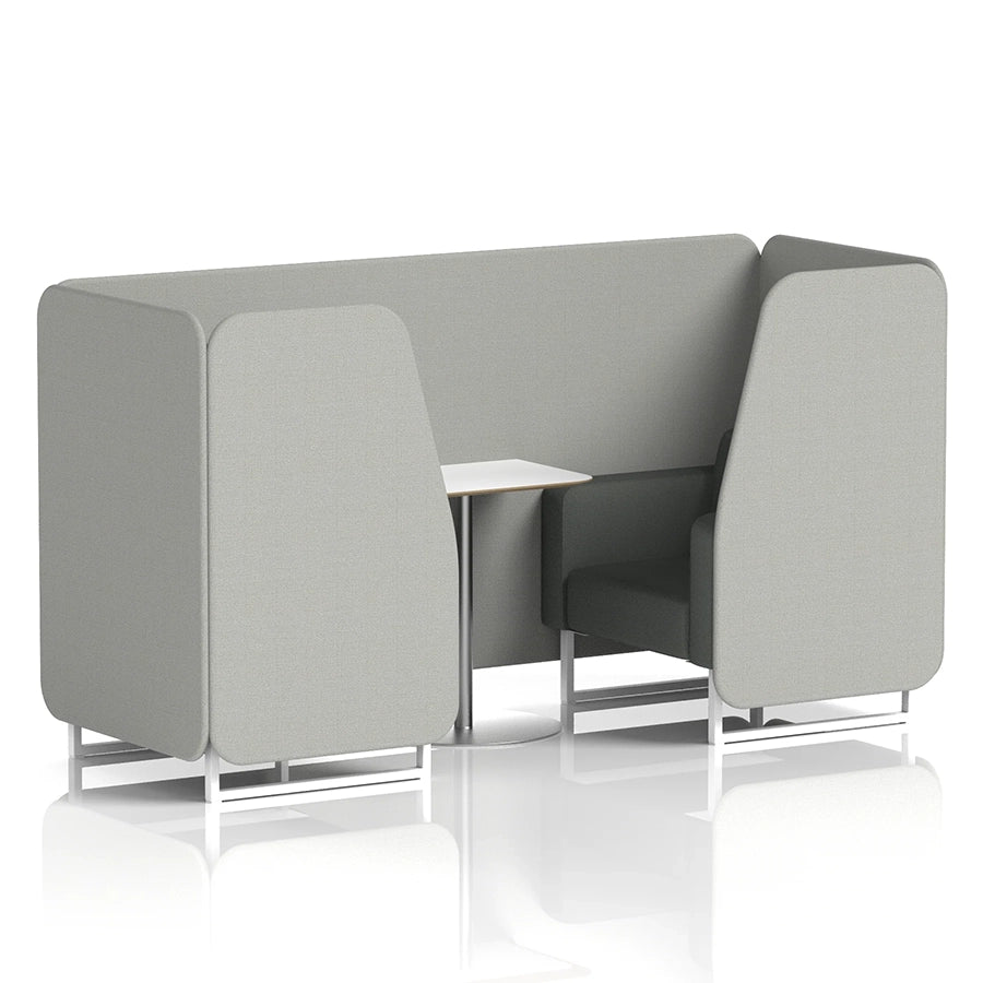 Brixworth Booth in Two Tone - 2 Seater with White Table