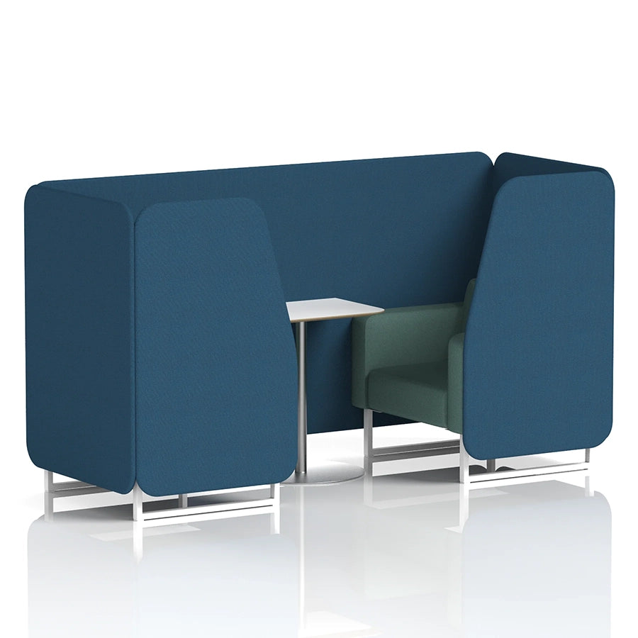 Brixworth Booth in Two Tone - 2 Seater with White Table