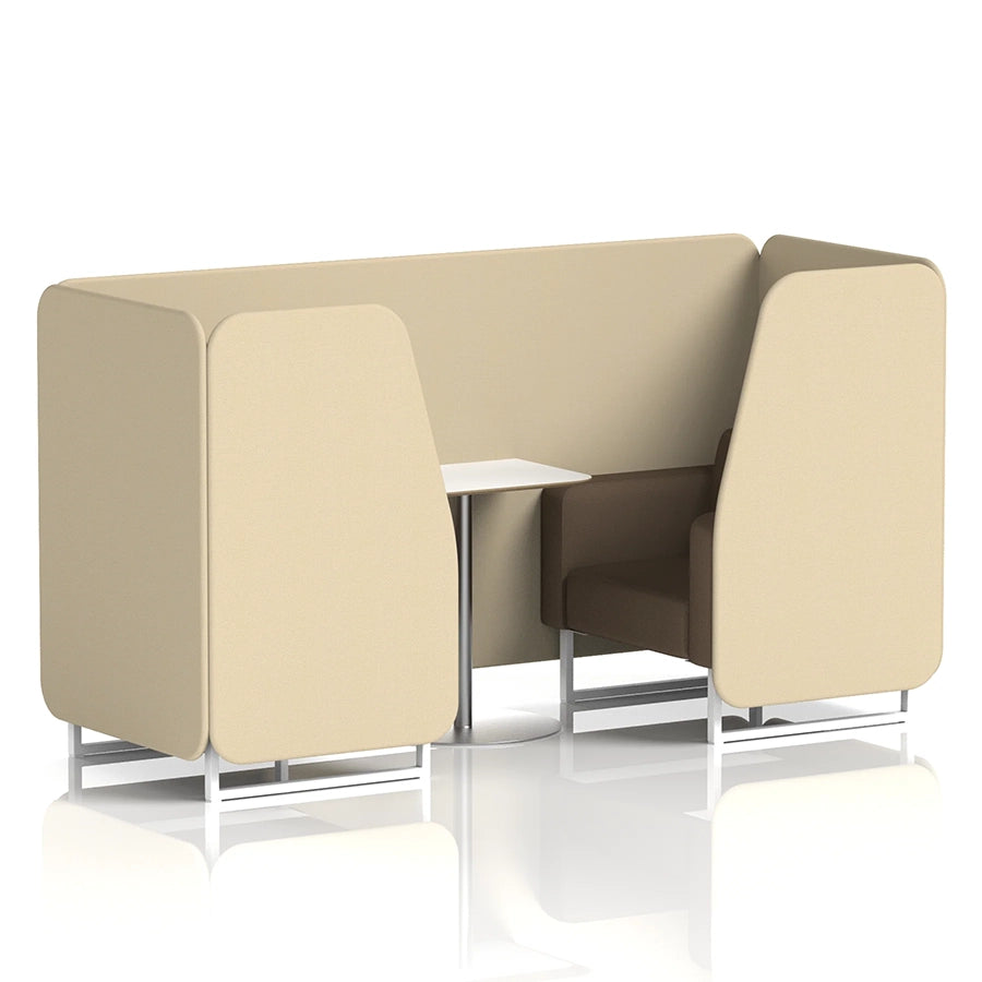 Brixworth Booth in Two Tone - 2 Seater with White Table
