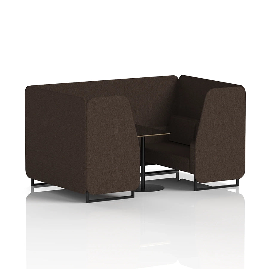 Brixworth Booth in Single Tone - 4 Seater with Black Table