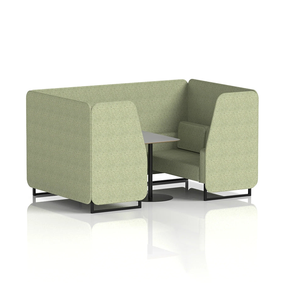 Brixworth Booth in Single Tone - 4 Seater with Grey Table