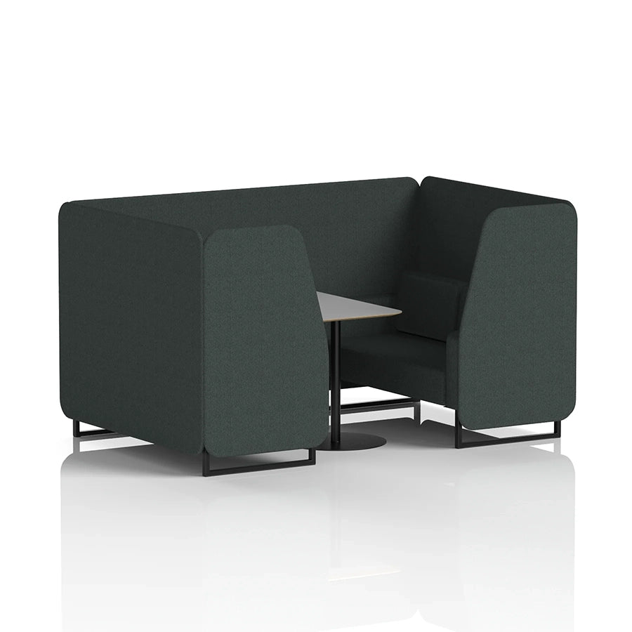 Brixworth Booth in Single Tone - 4 Seater with Grey Table