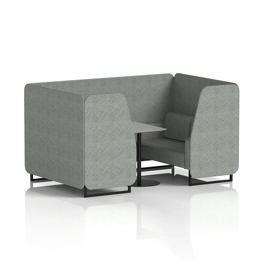 Brixworth Booth in Single Tone - 4 Seater with Grey Table
