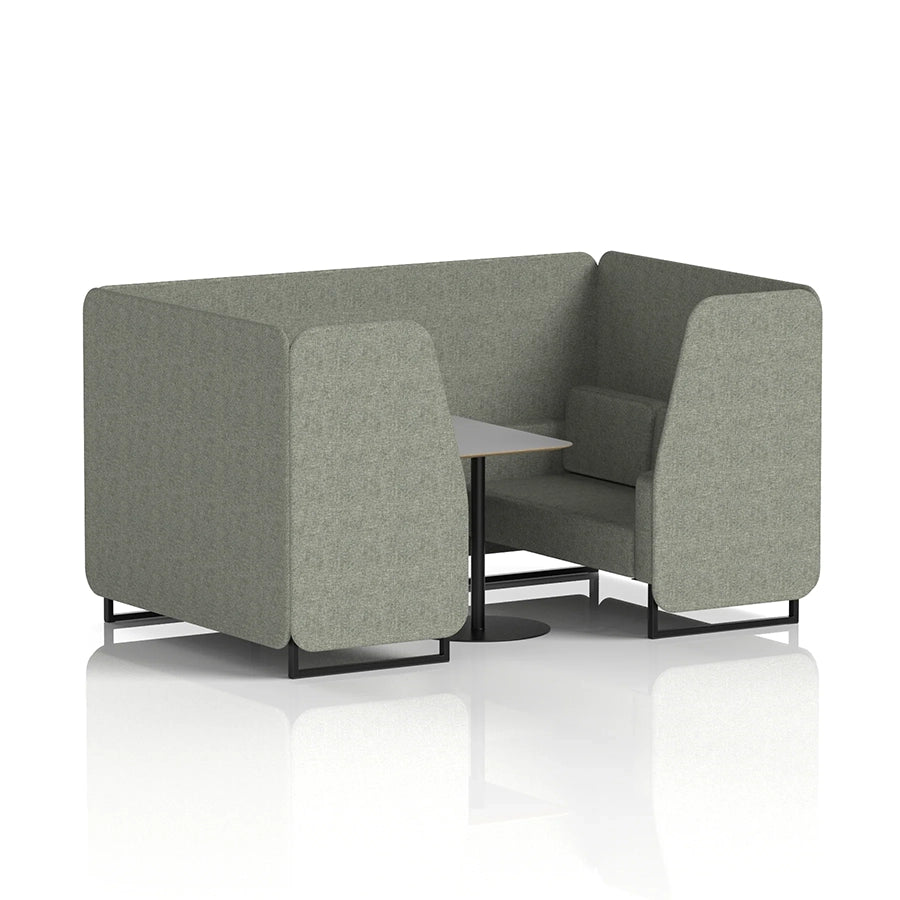 Brixworth Booth in Single Tone - 4 Seater with Grey Table