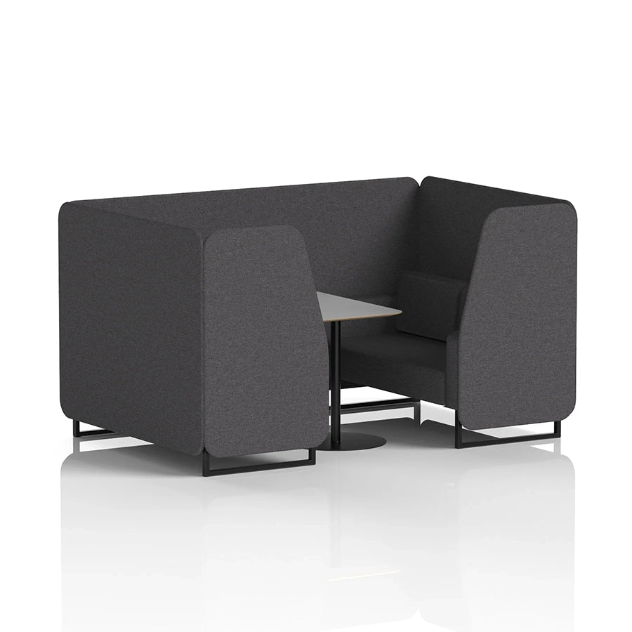 Brixworth Booth in Single Tone - 4 Seater with Grey Table