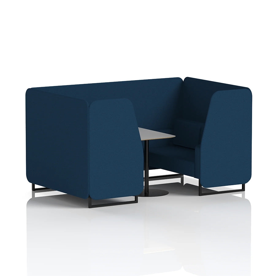 Brixworth Booth in Single Tone - 4 Seater with Grey Table
