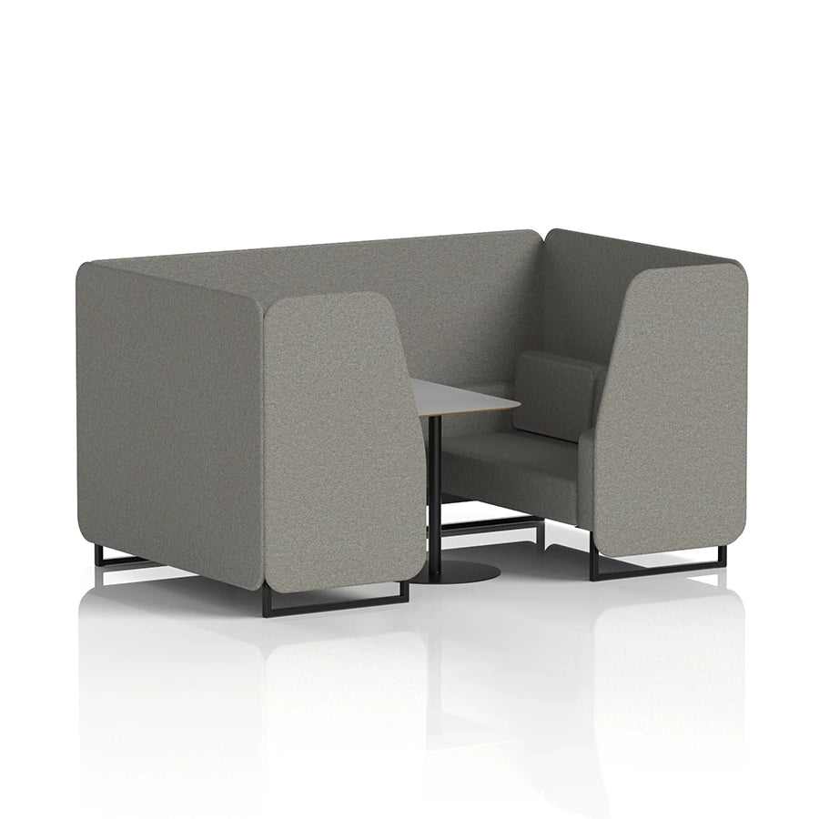 Brixworth Booth in Single Tone - 4 Seater with Grey Table
