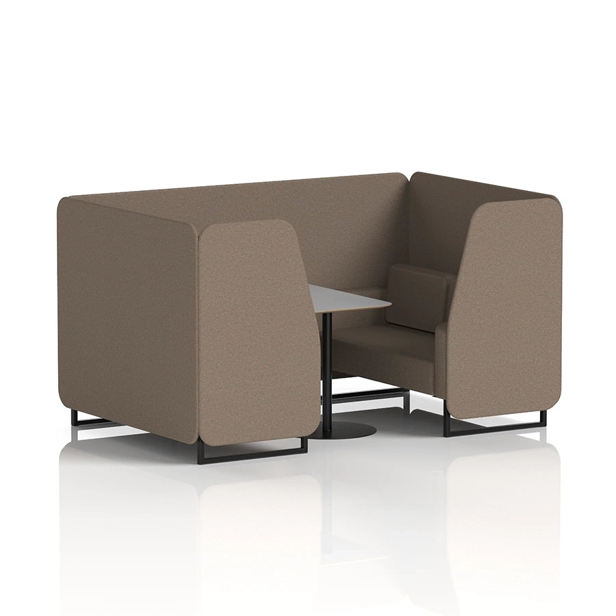 Brixworth Booth in Single Tone - 4 Seater with Grey Table
