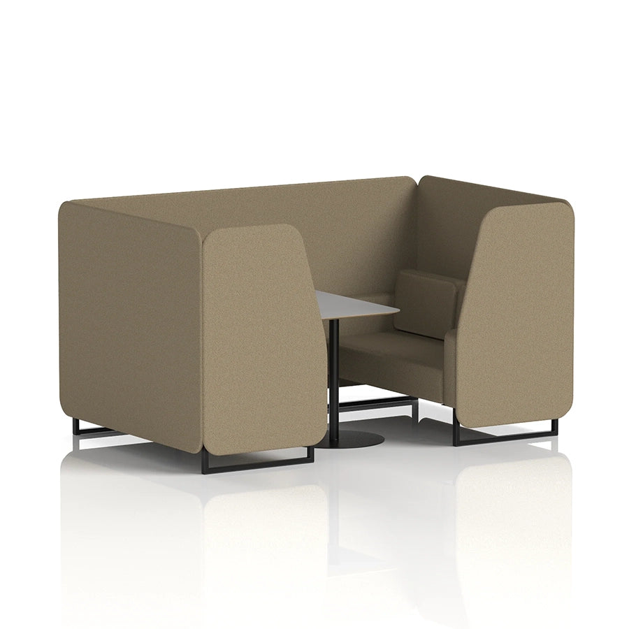 Brixworth Booth in Single Tone - 4 Seater with Grey Table