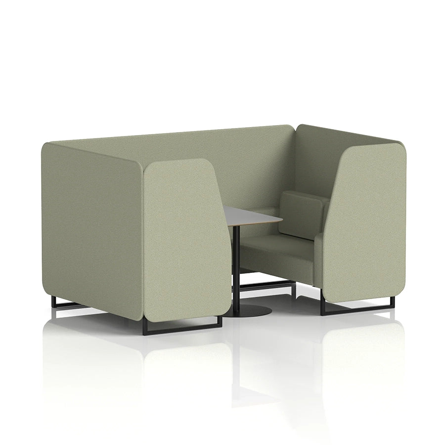 Brixworth Booth in Single Tone - 4 Seater with Grey Table