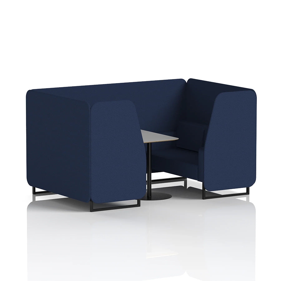 Brixworth Booth in Single Tone - 4 Seater with Grey Table