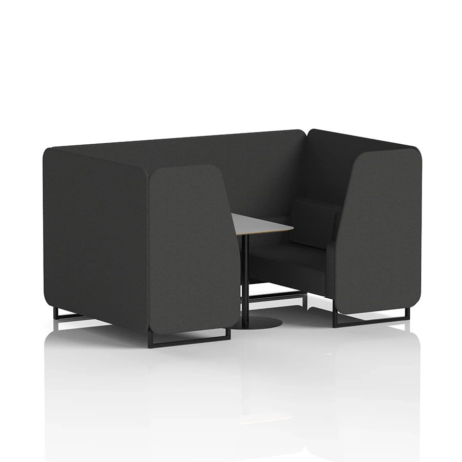 Brixworth Booth in Single Tone - 4 Seater with Grey Table