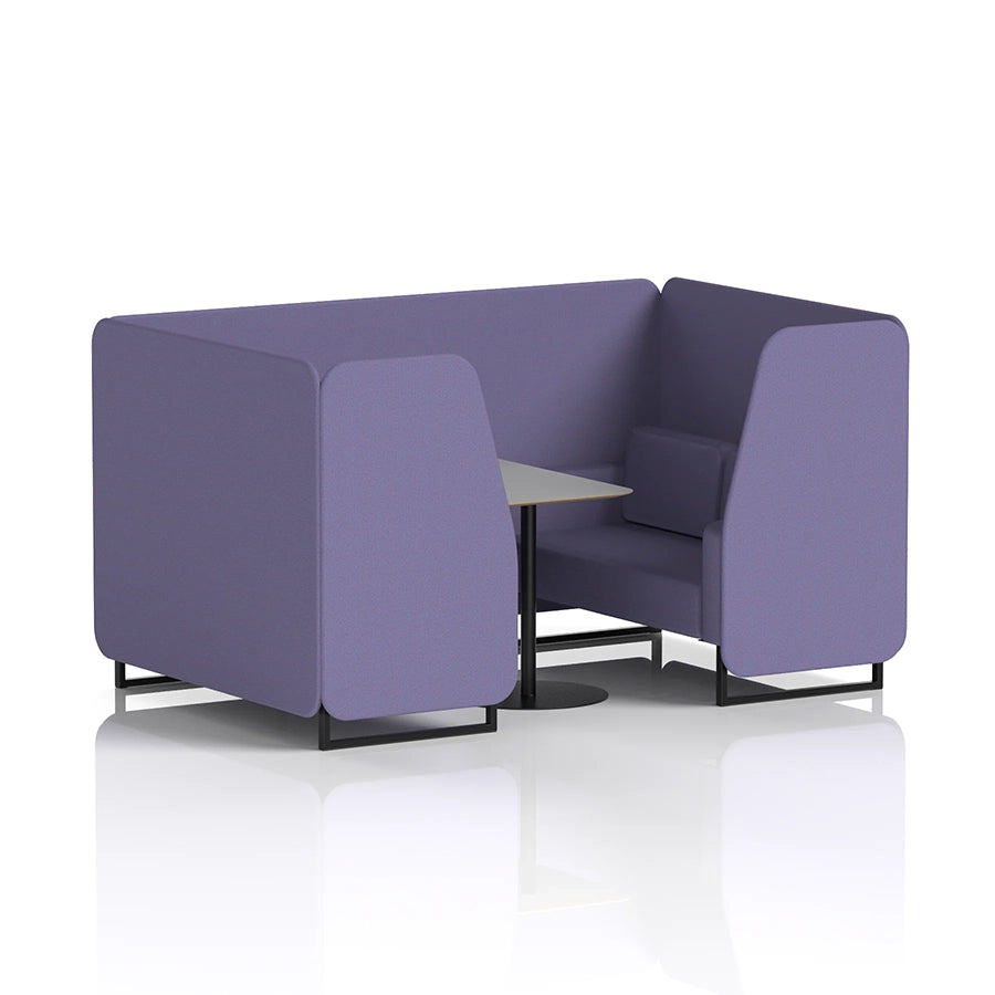 Brixworth Booth in Single Tone - 4 Seater with Grey Table
