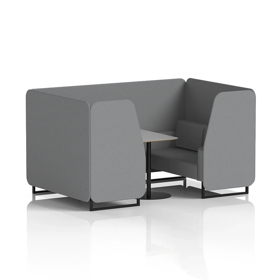 Brixworth Booth in Single Tone - 4 Seater with Grey Table