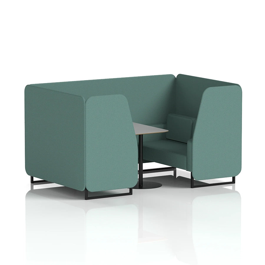 Brixworth Booth in Single Tone - 4 Seater with Grey Table